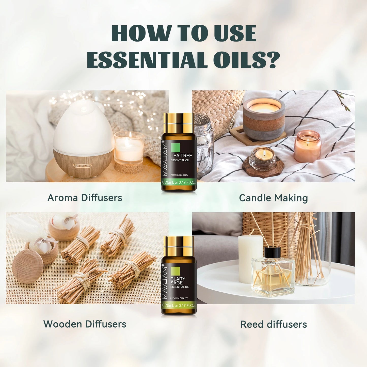 Mayjam Premium Essential Oils Collection For Aromatherapy
