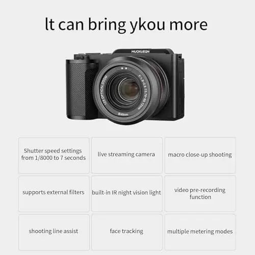 5K Digital Camera 64MP With 16x Optical Zoom Vlogging