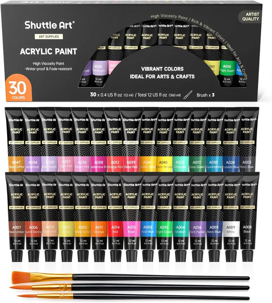 Acrylic Paint Set Rich Pigments Non Toxic For Canvas Wood Ceramic