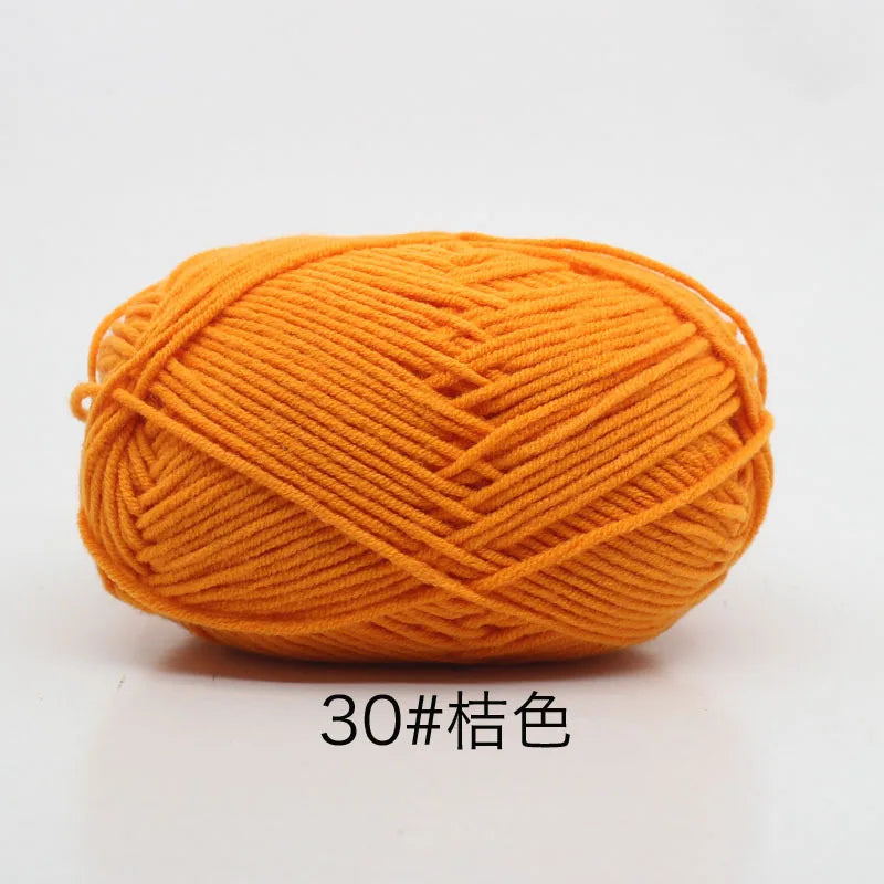 Milk Cotton 4 Ply Yarn For Crochet And Knitting Crafts