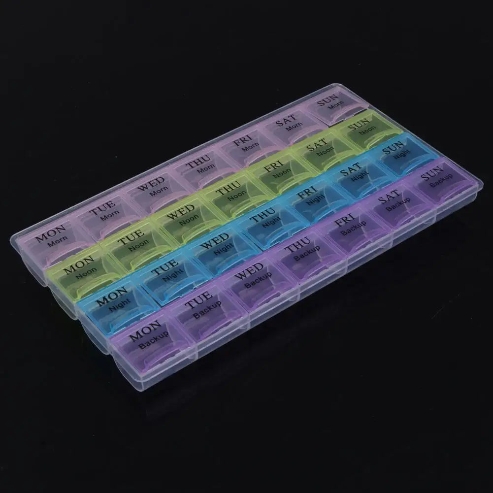 VAKIND 28 Compartment Capsule Holder Box Pill Case