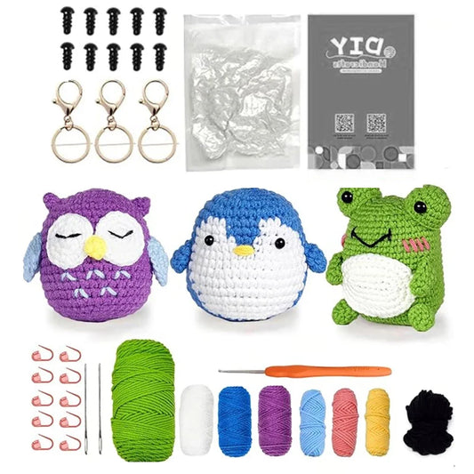 Hign-concerned Christmas Crochet Kit for Beginners with Intricate Animal Patterns