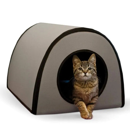Heated Outdoor Cat House Insulated Waterproof Shelter
