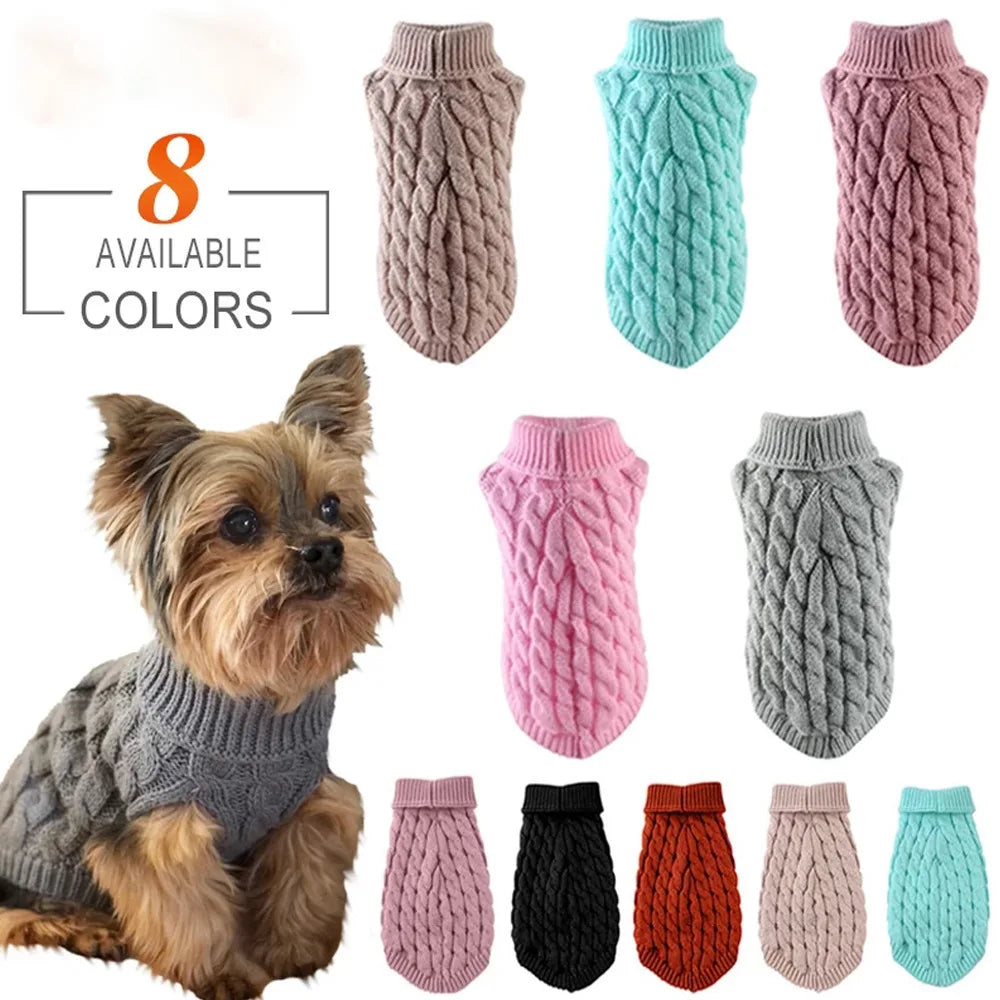 Dog Winter Knit Sweater For Pets Warm Comfort