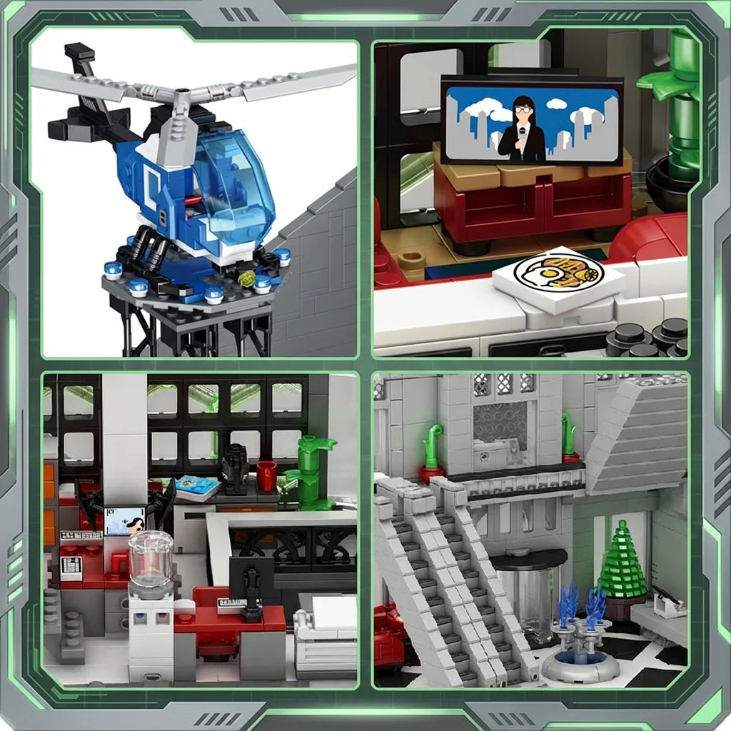 Barweer Spider Oscorp Tower Building Blocks Model Kit