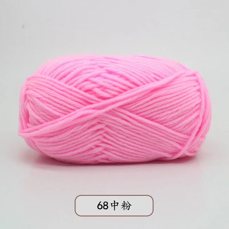Milk Cotton 4 Ply Yarn For Crochet And Knitting Crafts