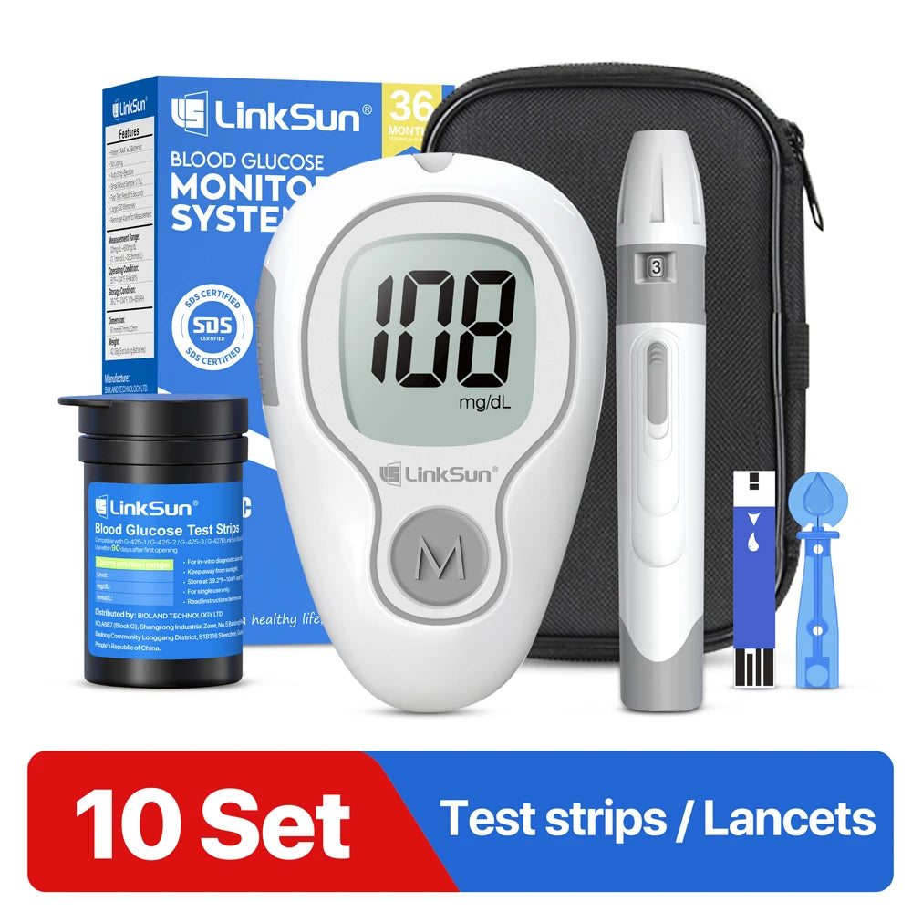 Linksun Blood Glucose Monitor 50 Strips Lancing Device