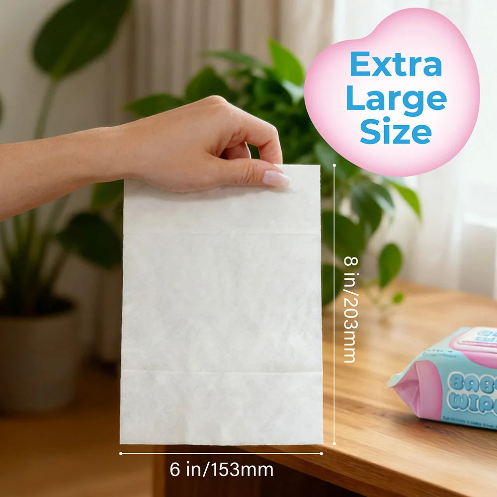 Unscented Hypoallergenic Plant Based Compostable Baby Wipes for Sensitive Skin