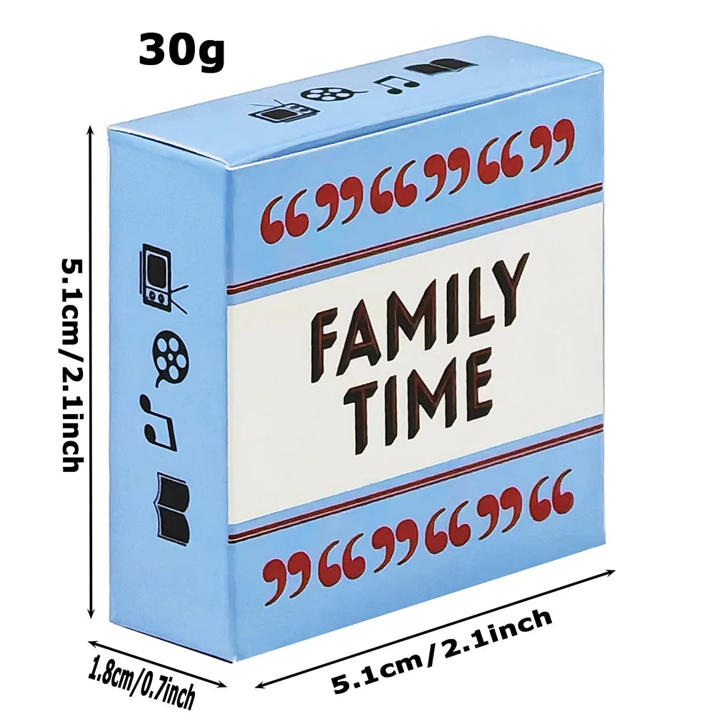 50 pcs /box English Family time Family Time card game party