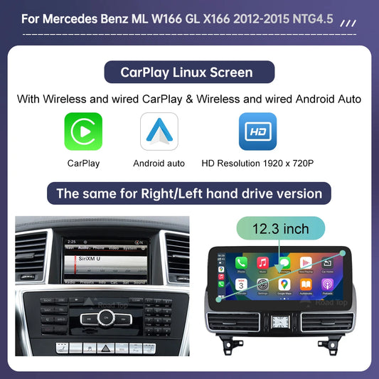 Road Top Linux Touchscreen Car Radio Mercedes Benz ML GL