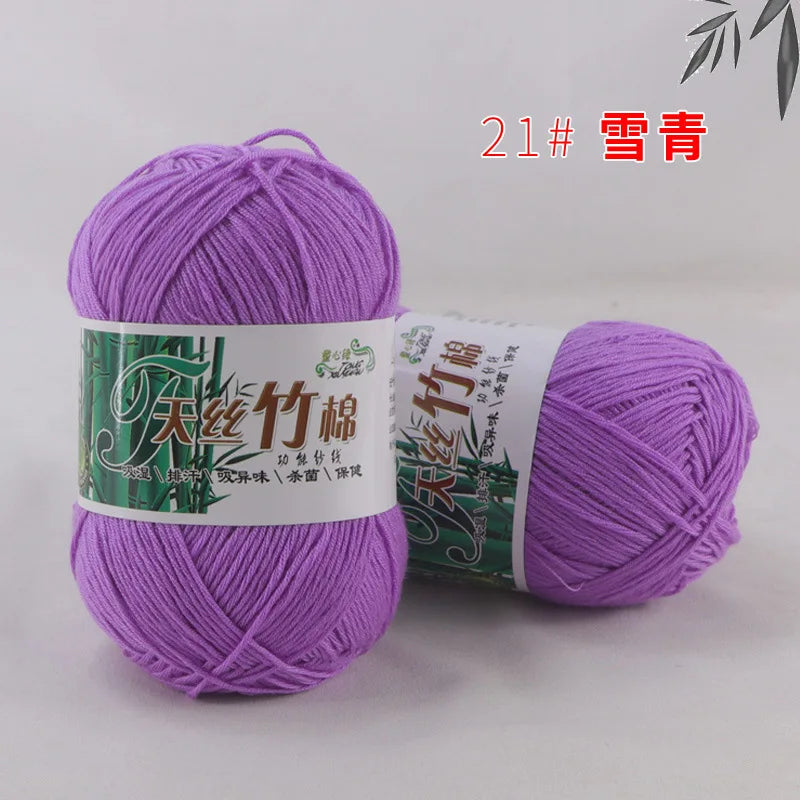 Cotton Bamboo Blend Yarn Hand Knitting Crochet DIY Sweater Dolls