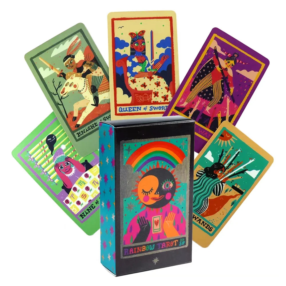 Rainbow Tarot Cards Deck for Beginners Insightful Love Life Guidance