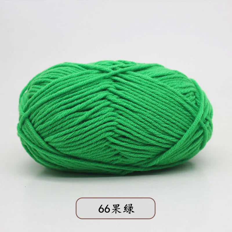 Milk Cotton 4 Ply Yarn For Crochet And Knitting Crafts