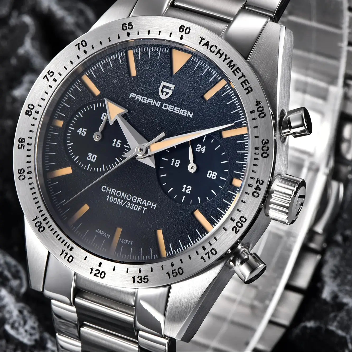 Pagani Design Retro Pilot Quartz Watch For Men Chronograph Waterproof