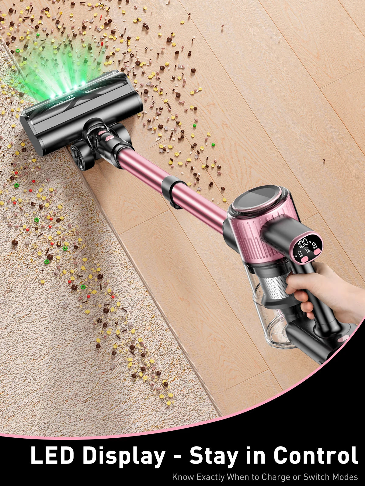 Suxiangvac Cordless Vacuum For Home Hard Floors And Pet Hair