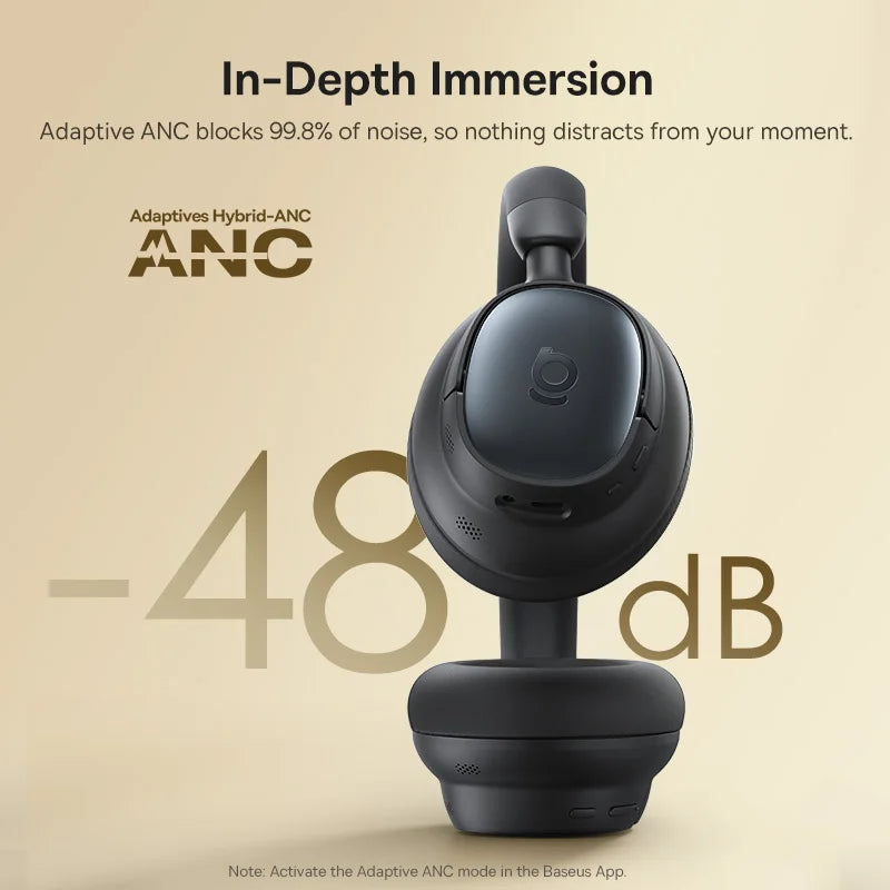 Baseus Bowie MH1 Wireless Headphones With Adaptive Hybrid Noise Cancelling