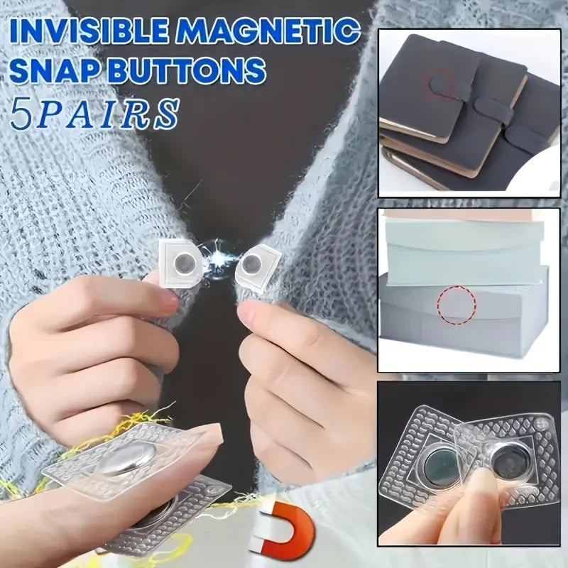 10 Pack Invisible Magnetic Snap Fasteners for Clothing and Bags