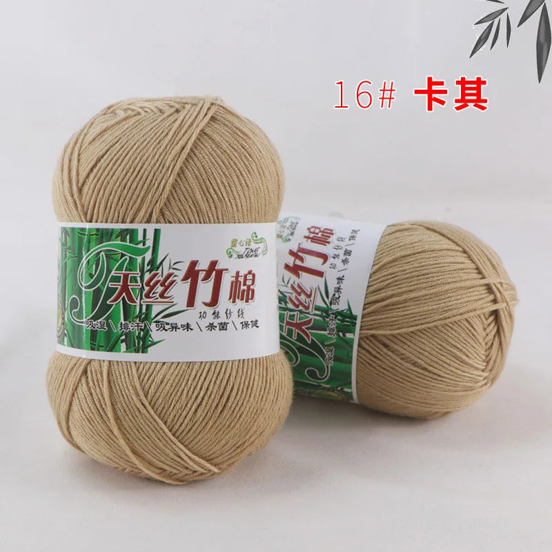 Cotton Bamboo Blend Yarn Hand Knitting Crochet DIY Sweater Dolls