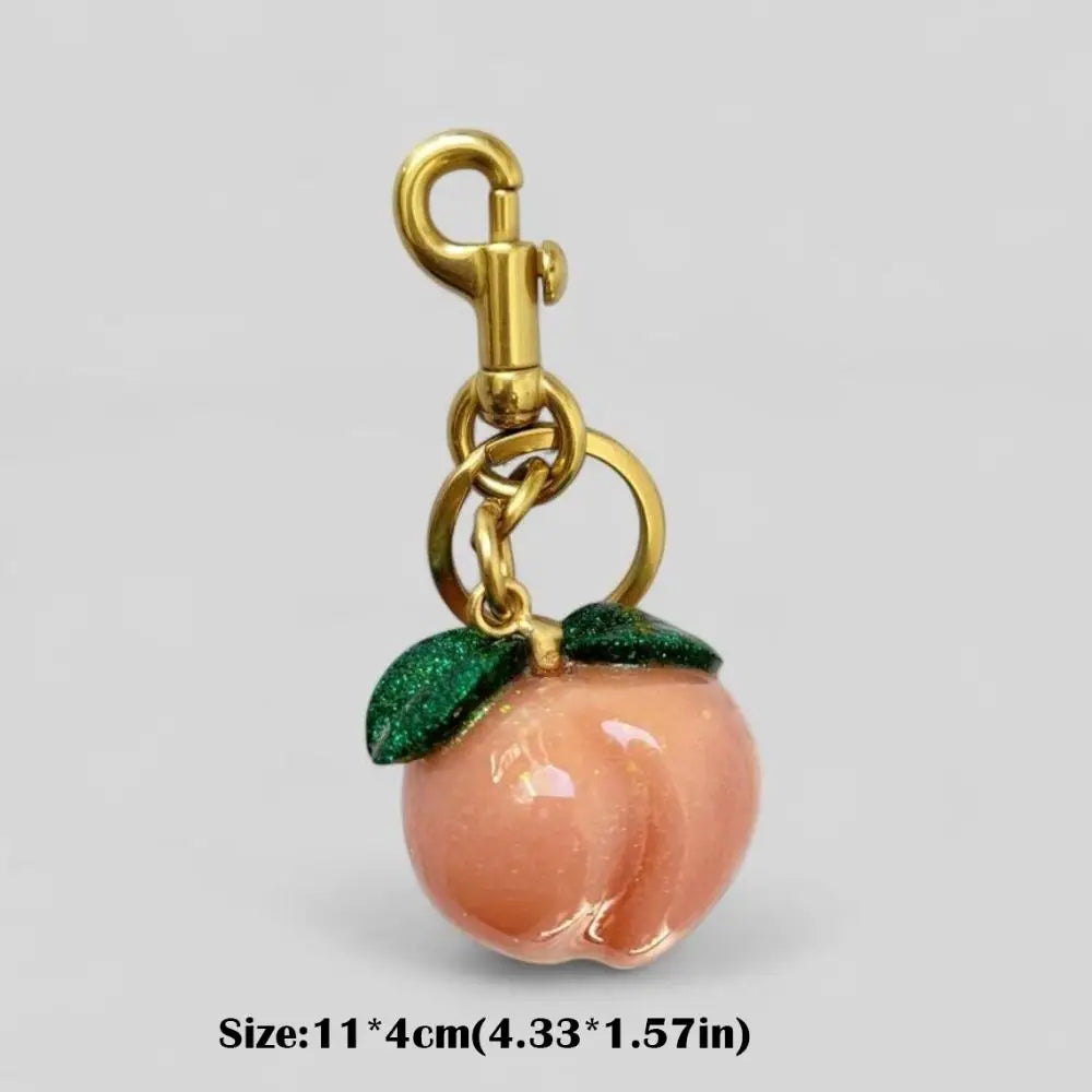 Cute Crystal Bag Charm With Metal Handbag Keychain Pendant