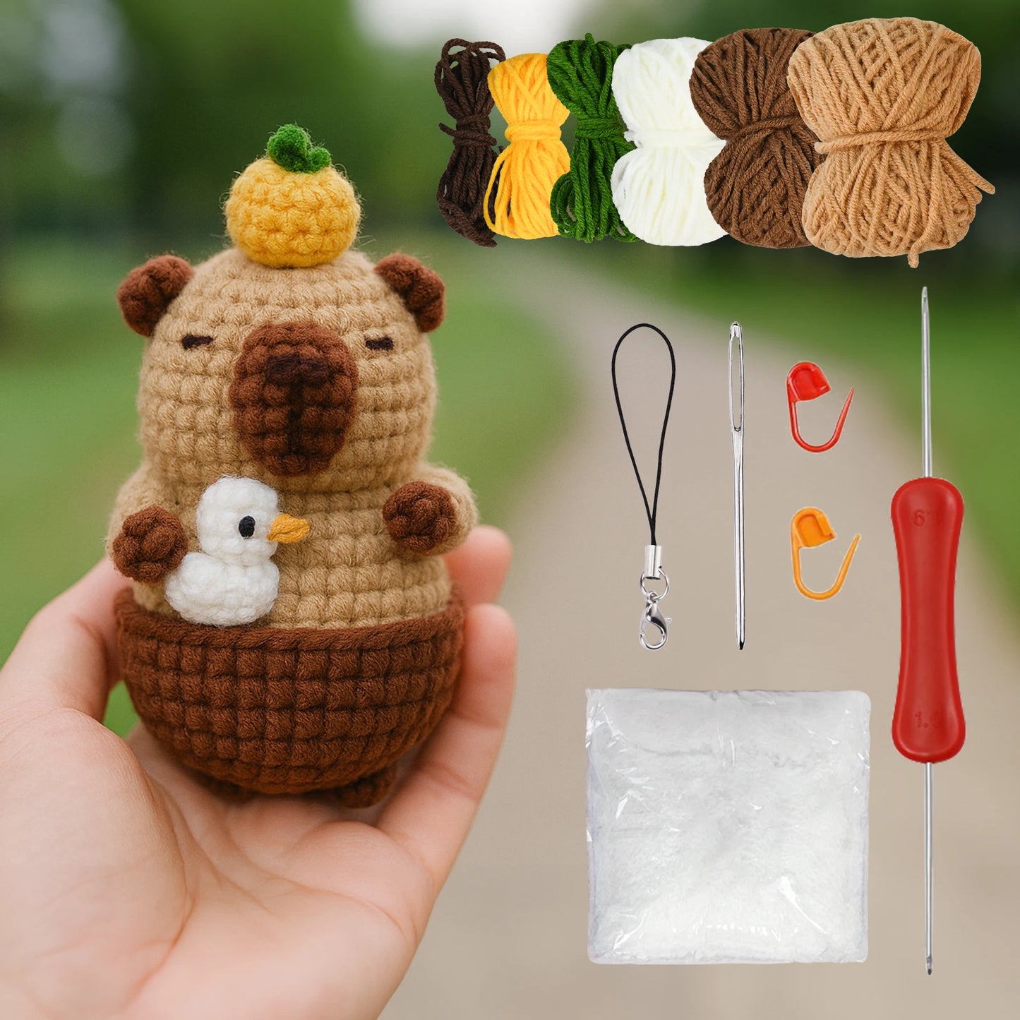 Capybara And Turtle Crochet Kit Beginner Friendly Animal Craft Set