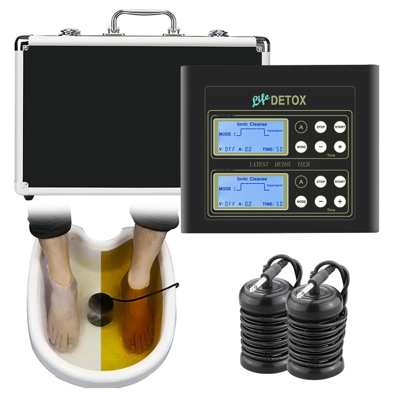 Dual Ionic Foot Bath And Infrared Heating Waist Detox Machine
