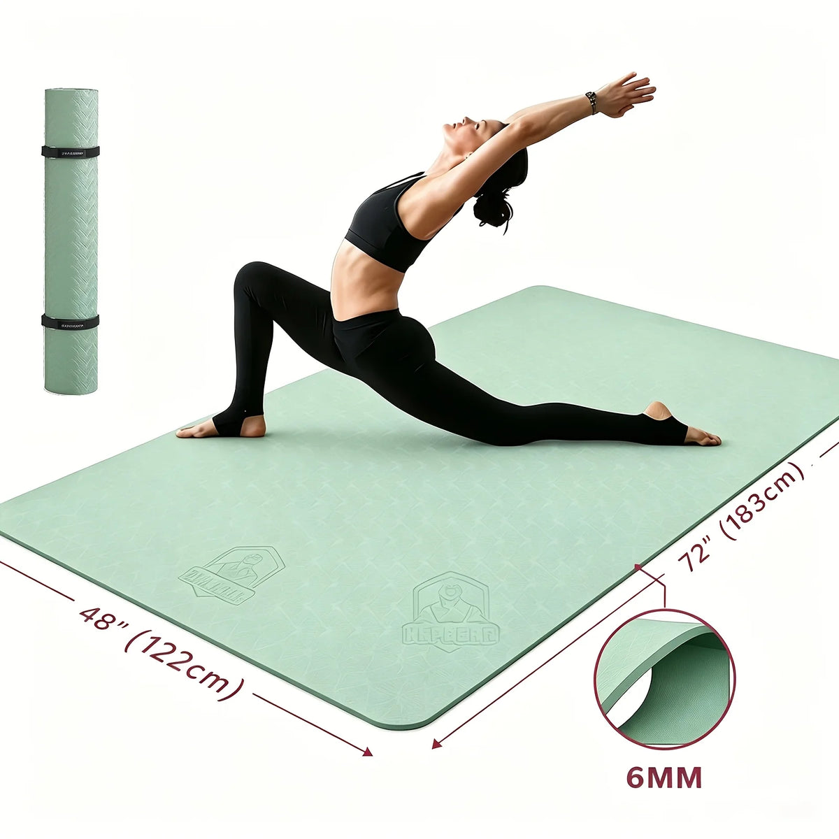 Hapbear Premium TPE Double Sided Non Slip Yoga Mat Bag