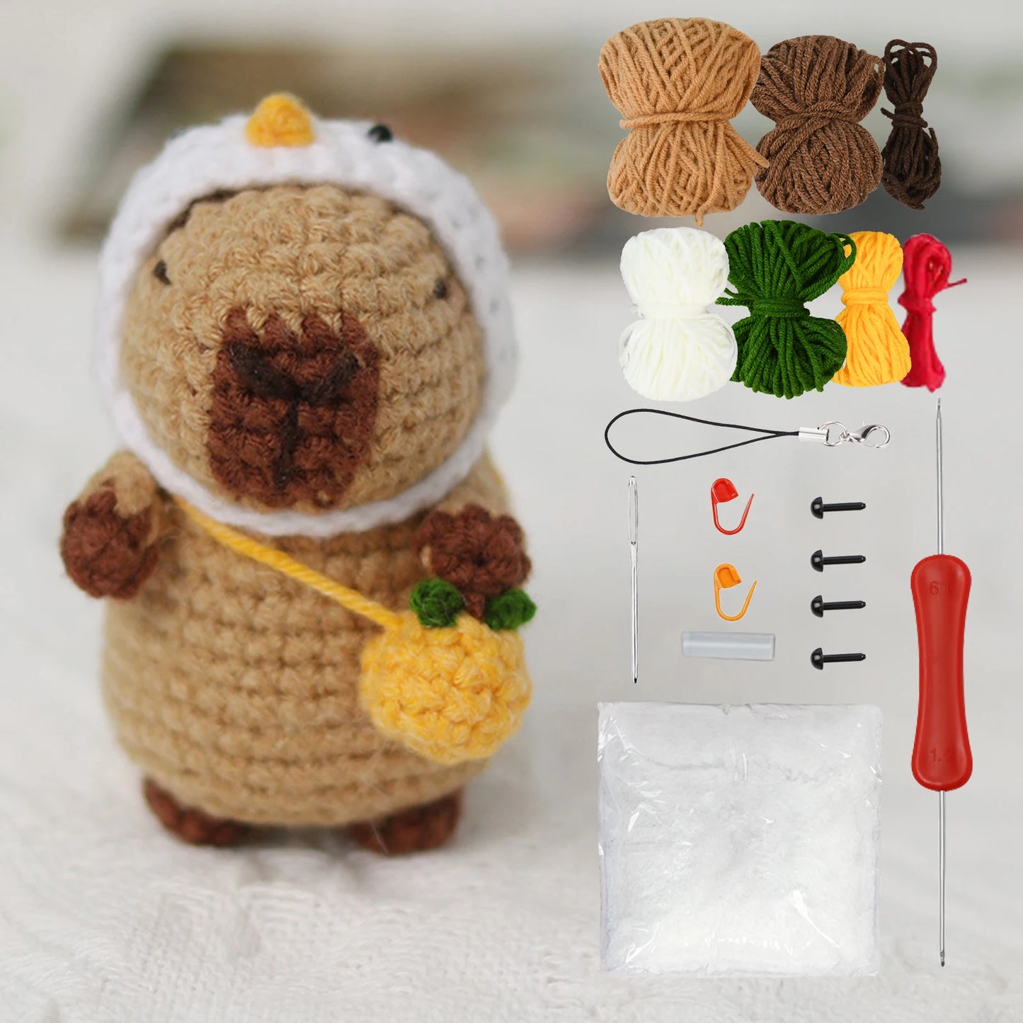 Capybara And Turtle Crochet Kit Beginner Friendly Animal Craft Set