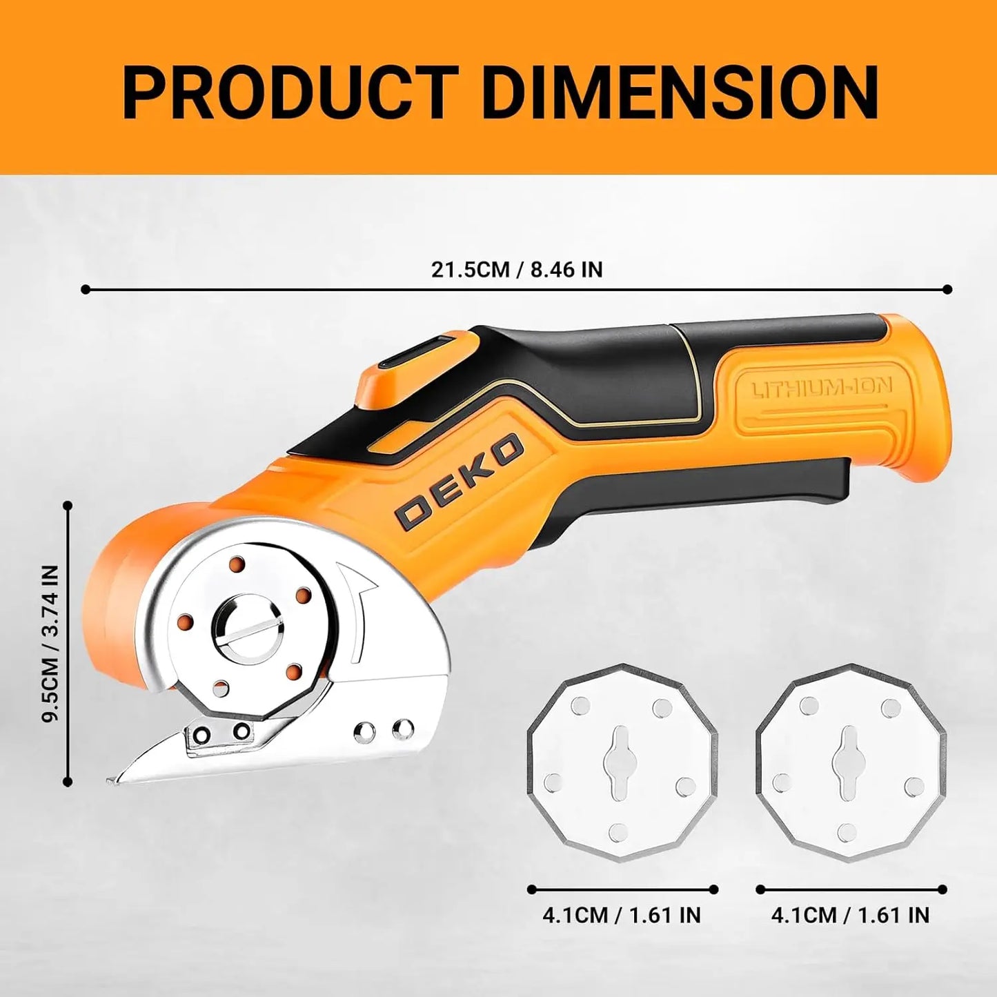 DEKOPRO Electric Sewing Scissors 3.7V Multifunctional Cardboard Cutter