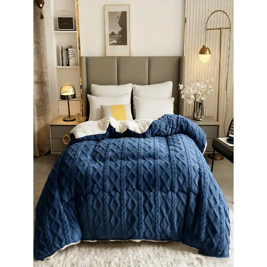 Luxurious Taffeta Plush All Seasons Blanket Hundred Percent Acrylic Jacquard