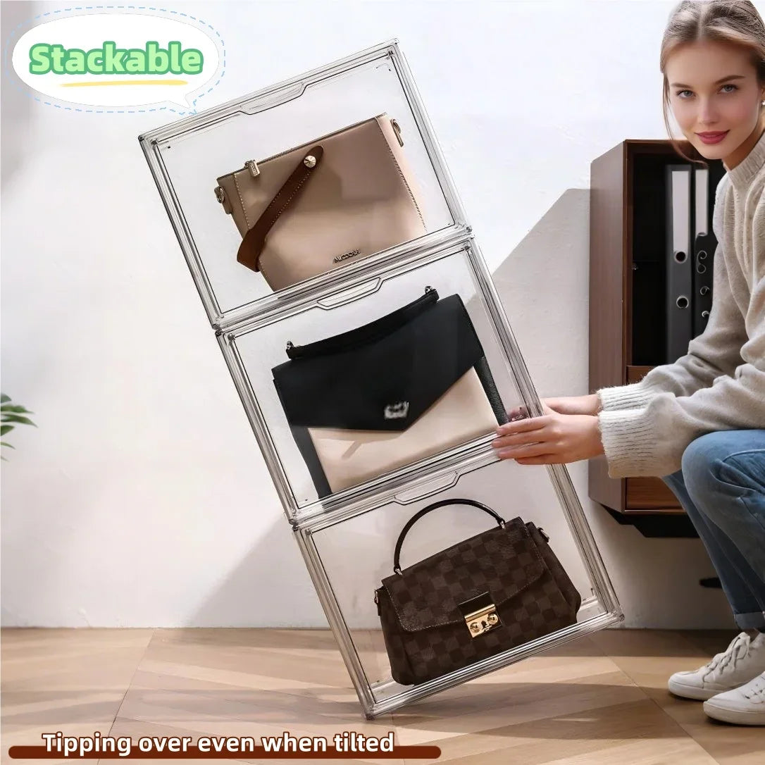 Clear Display Case Large Capacity Acrylic Organizer Box For Figures