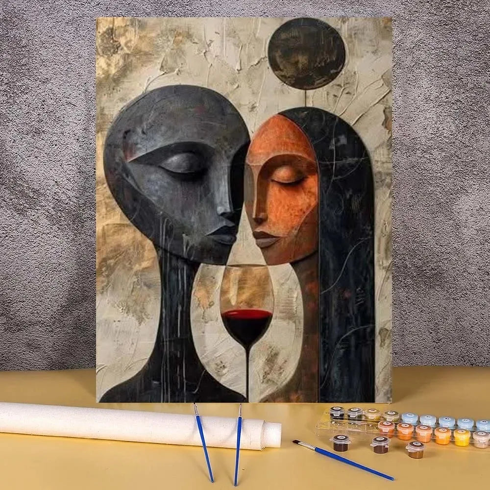 Adults Digital Oil Painting By Numbers DIY Kit Frameless