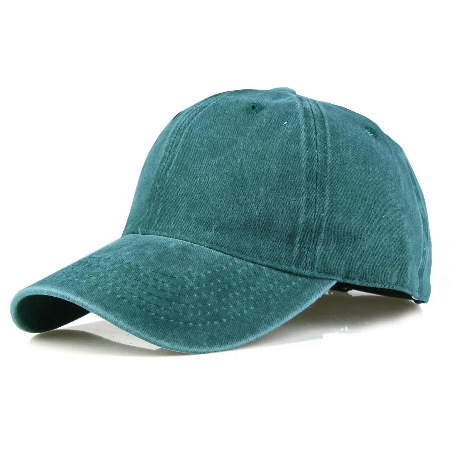 Arthmix Solid Washed Denim Baseball Cap Unisex Cotton Sun Protection Hat