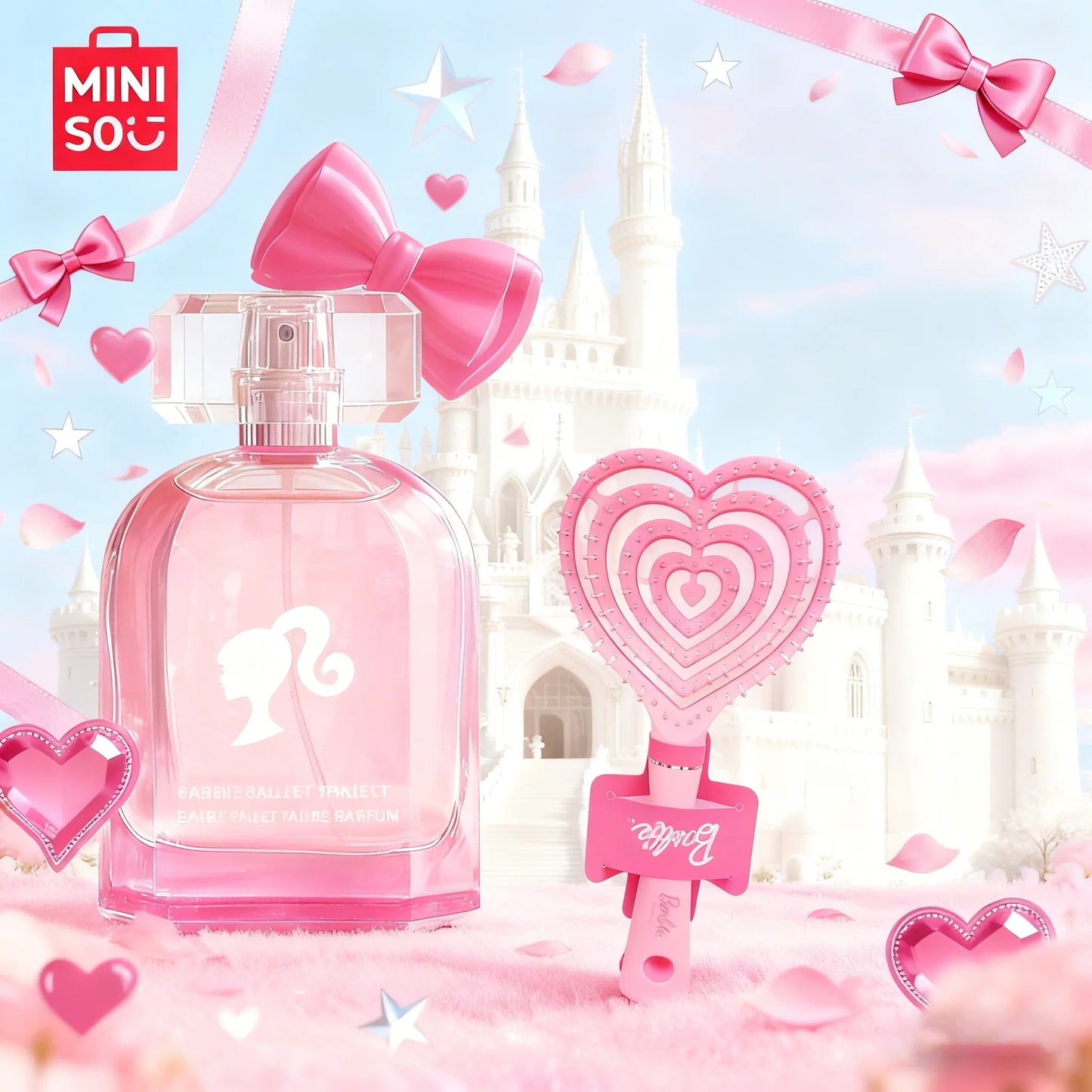MINISO Barbie Perfume And Barbie Massage Comb Set Gift