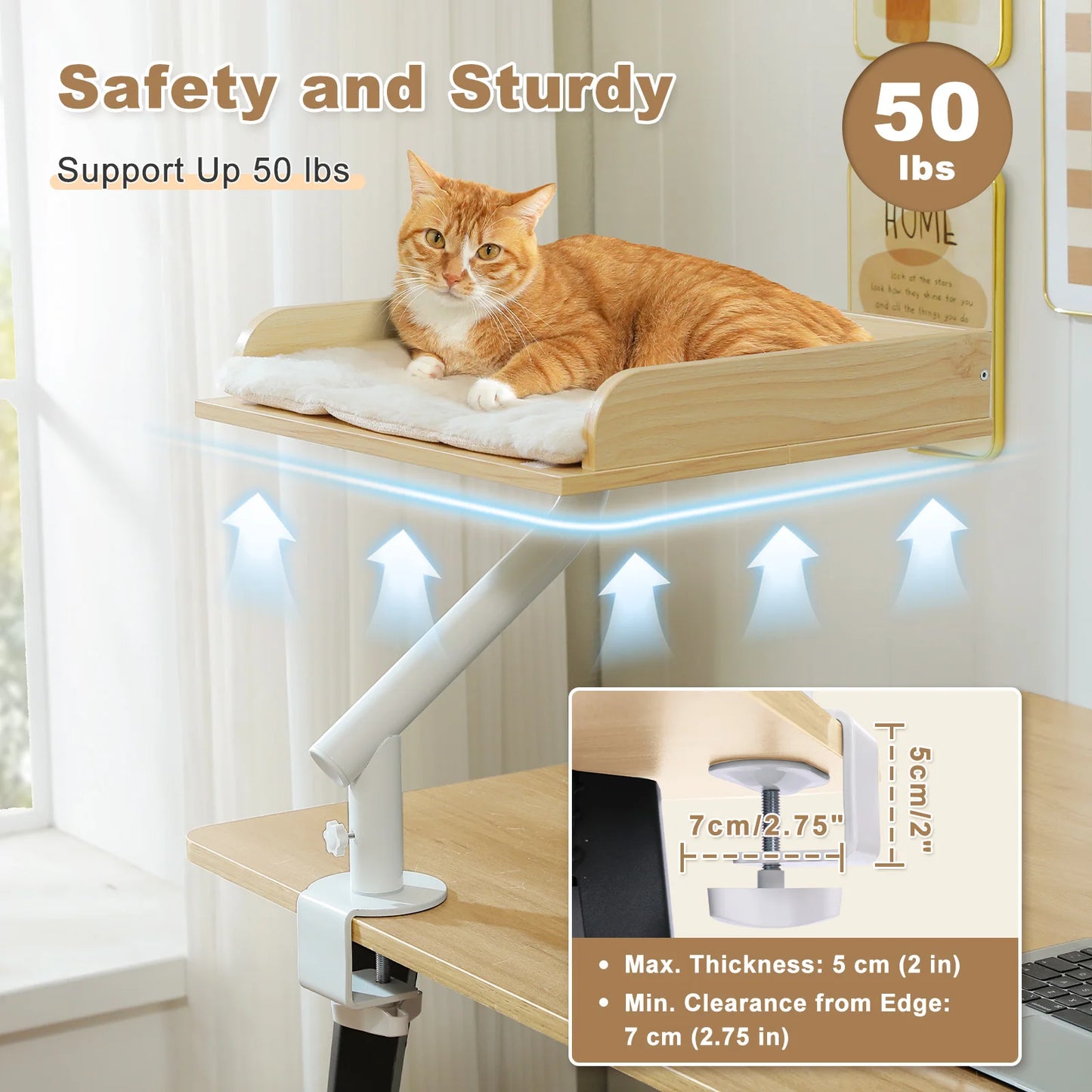 PAWZ Road Cat Desk Bed 360 Degree Rotatable Stand Cats