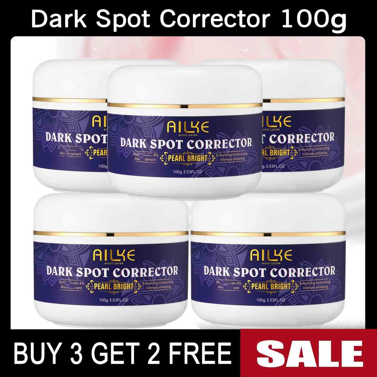 AILKE Glutathione 5in1 Women Skin Care Kit With Body Lotion Serum Dark Spot Cream Brightening Soap