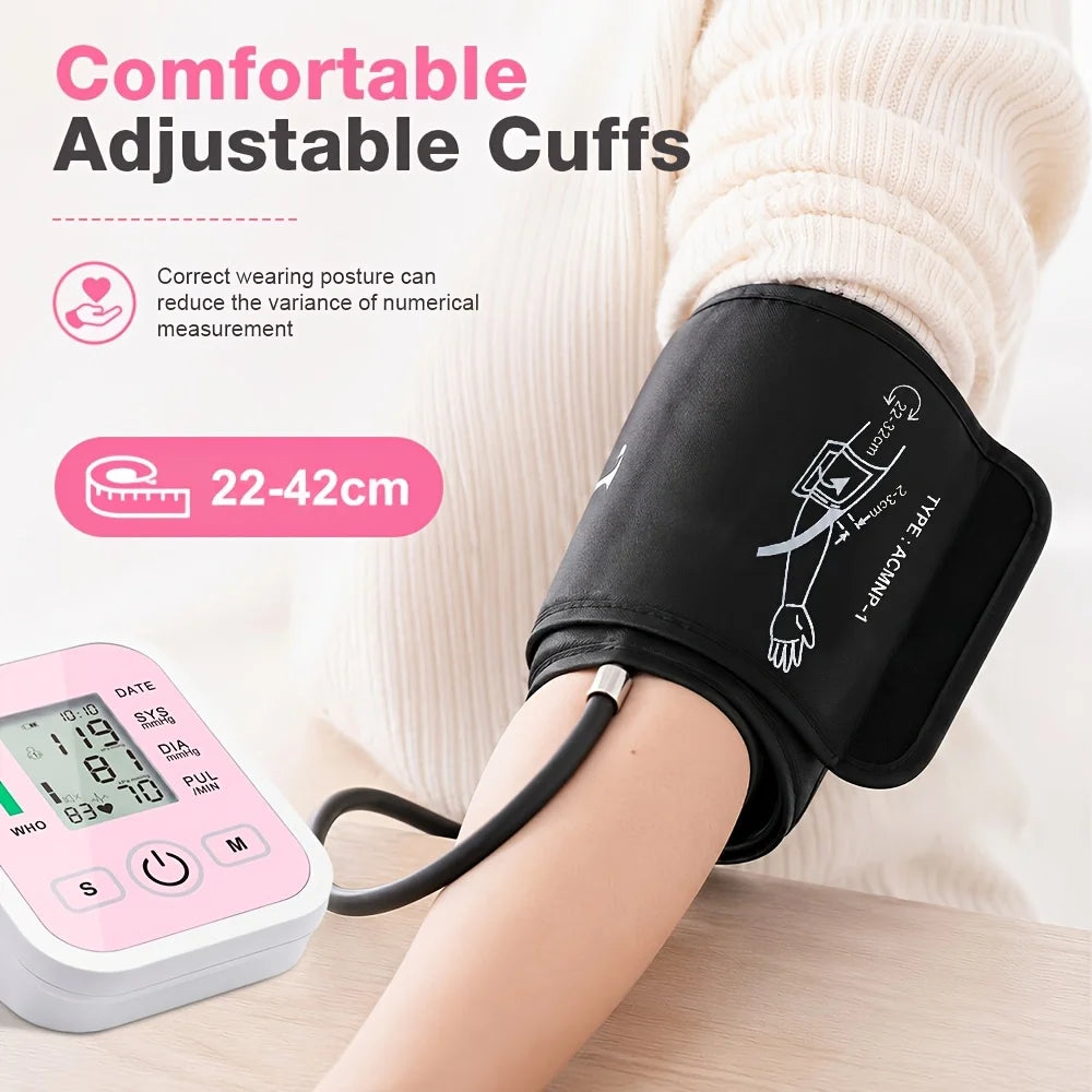 Automatic Upper Arm Blood Pressure Monitor With Large LCD Display