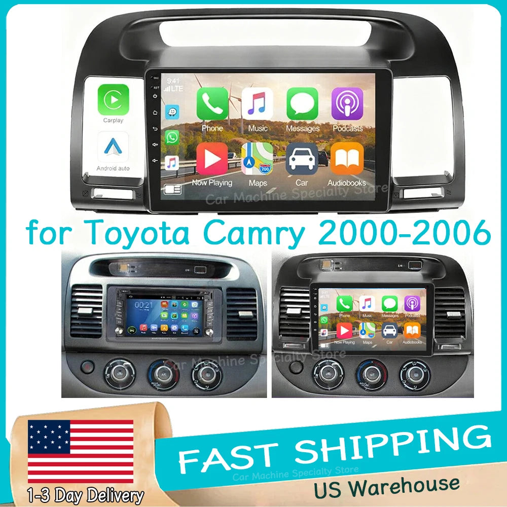 Car Stereo With GPS Navi For Toyota Camry CarPlay Android Auto 4GB RAM 64GB