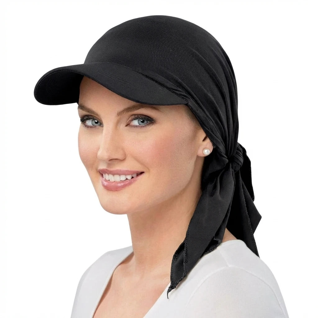 Women Turban Sun Hat With Brim Outdoor Casual Cap Style