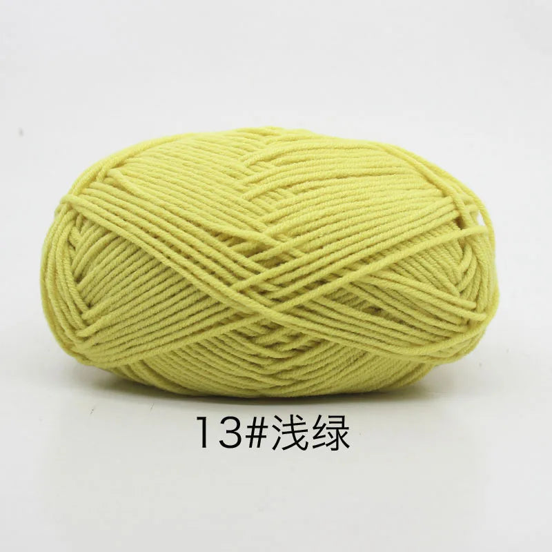 Milk Cotton 4 Ply Yarn For Crochet And Knitting Crafts