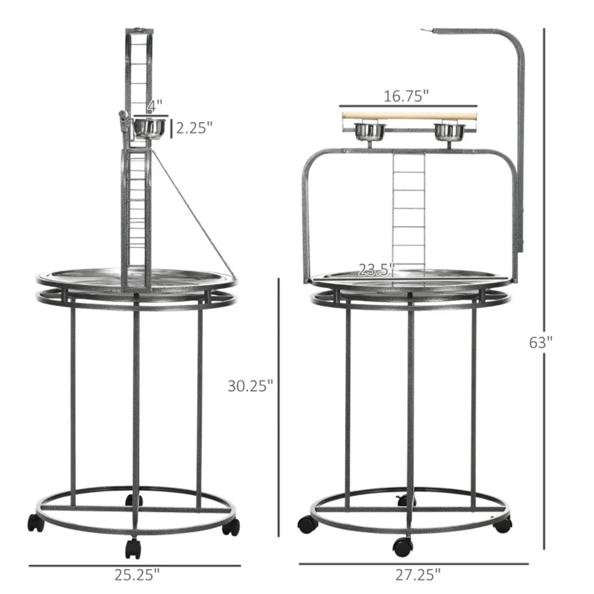 Large Bird Perch Stand With Toy Hook And Three Ladders