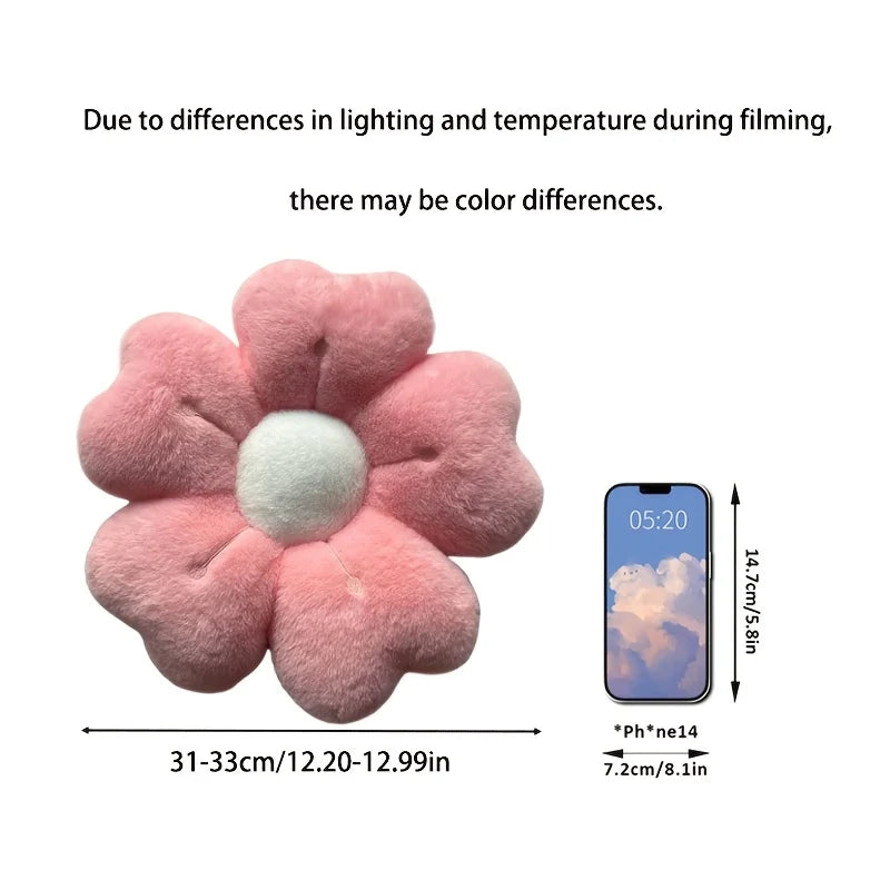 Soft Plush Daisy Flower Throw Pillow Cozy Decorative Cushion Bed