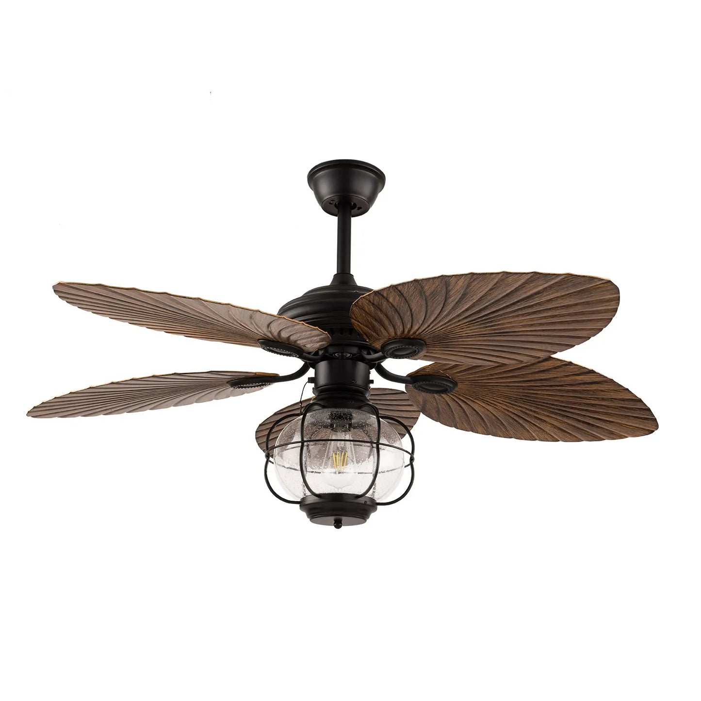 Bymaocar Caged Ceiling Fan With Light 3-Speed Remote Control