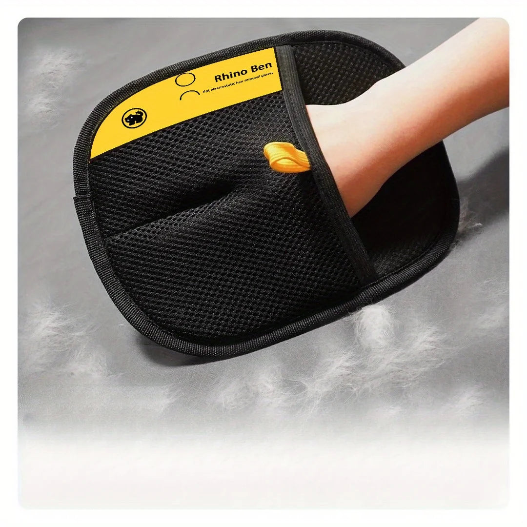 2 Piece Pet Hair Removal Gloves Double Sided Cat Grooming