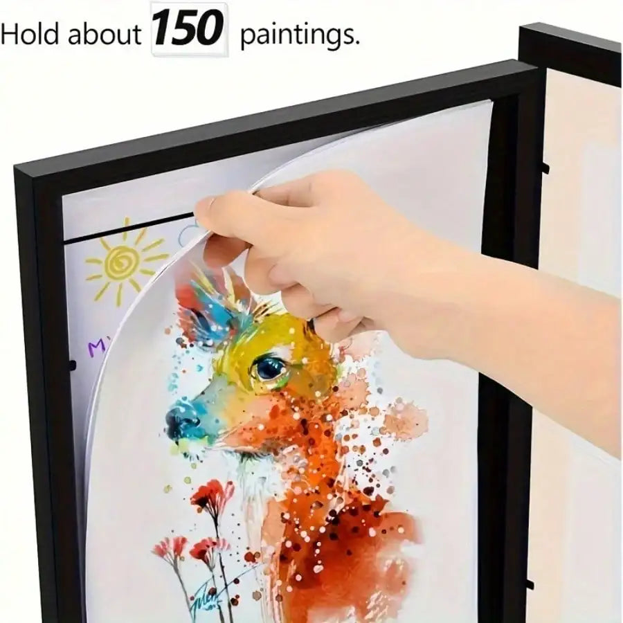 Magnetic Front Opening Art Display Frame For Kids Wall Decor