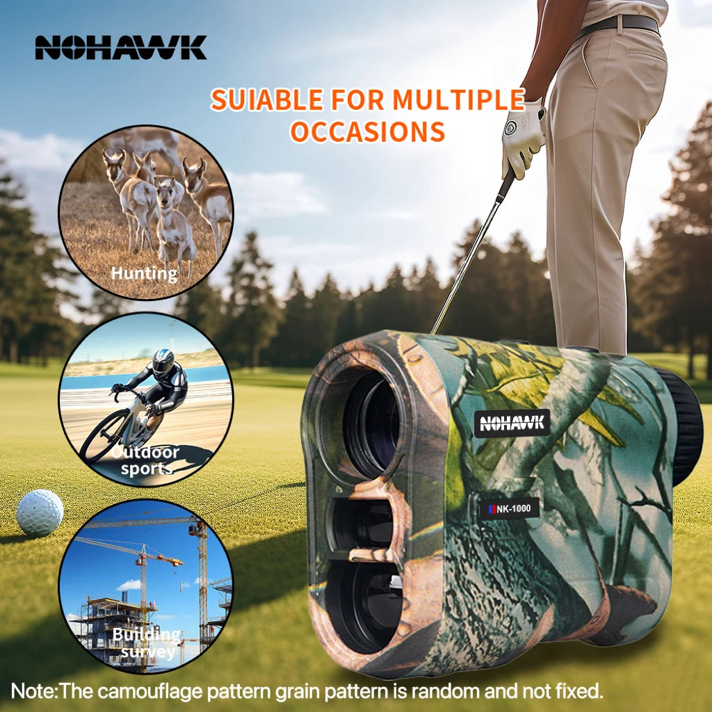 Nohawk Hunting Rangefinder 1000M 6x Magnification For Outdoor Use