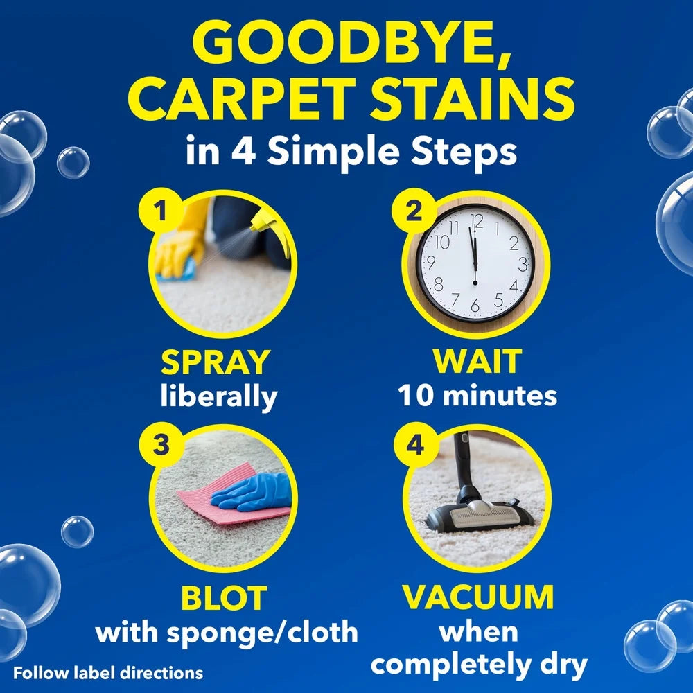 Carpet Rug Stain Remover Spray Deep Clean Pet Messes