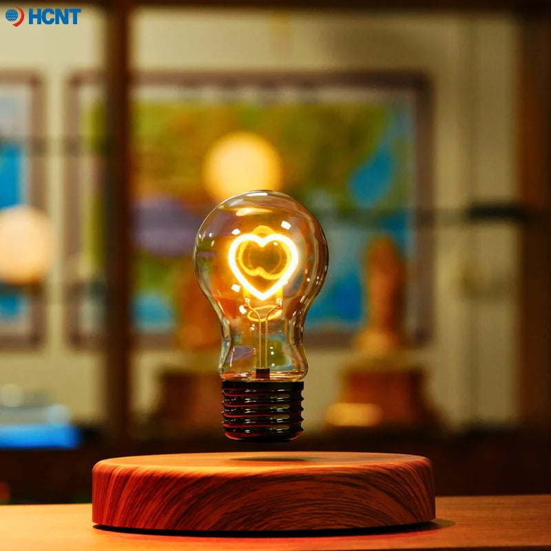 HCNT Levitating Bulb Lamp Magnetic Floating Desk Night Light Rotating