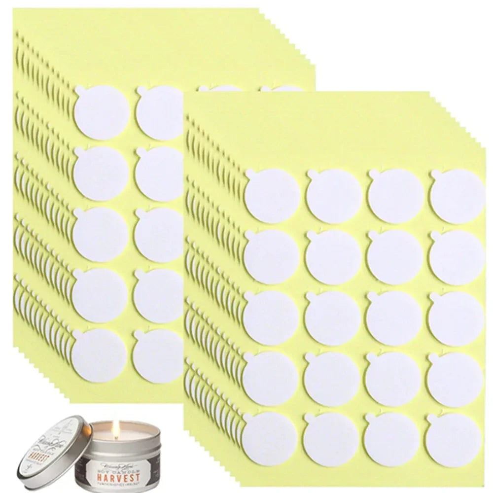 Candle Wick Stickers Heat Resistant Double Sided Adhesive For Wax