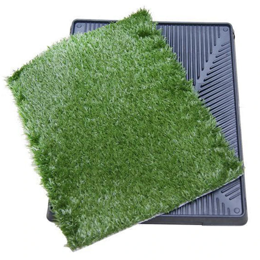 NONEDog Litter Dog Grass Training Pad With Pee Baffle Tray