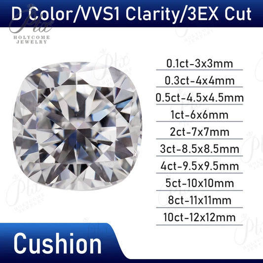 Holycome Jewelry Moissanite Stones VVS1 Clarity GRA Certificate Beads